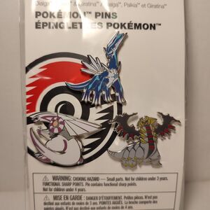 Pokemon TCG Dialga Palkia & Giratina Enamel Pins Official Badges Set Of 3